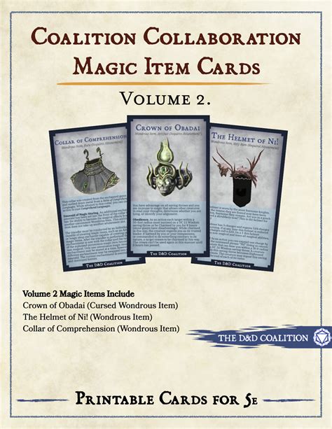 Level Up Your Game with Unique Magic Item Cards